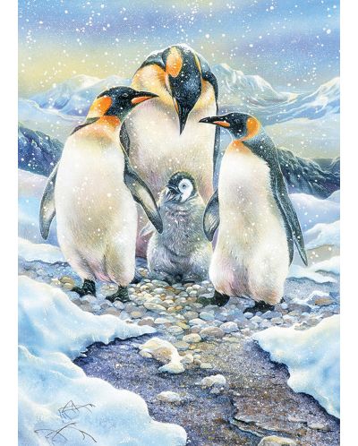Slagalica Cobble Hill od 350 XXL dijelova - Obitelj pingvina - 2
