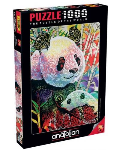 Puzzle Anatolian od 1000 dijelova - Šarena panda - 1