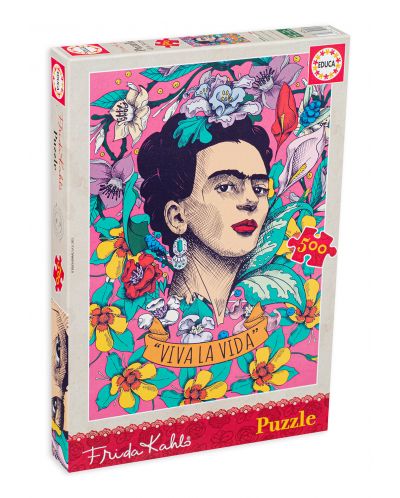 Slagalica Educa od 500 dijelova - Živi život, Frida Kahlo - 1