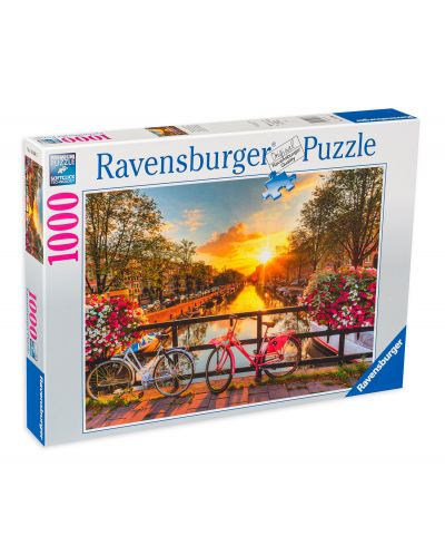 Slagalica Ravensburger od 1000 dijelova - Zalazak sunca iznad Amsterdama - 1