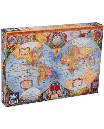 Slagalica Black Sea Premium od 1000 dijelova - Antička karta svijeta, 1630 - 1
