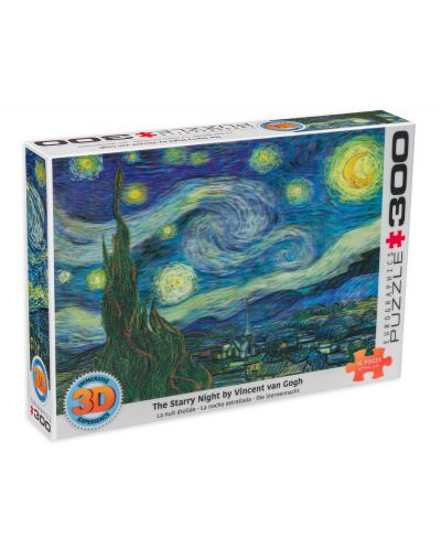 Slagalica s 3D efektom Eurographics od 300 dijelova - Zvjezdana noć, Van Gogh - 1