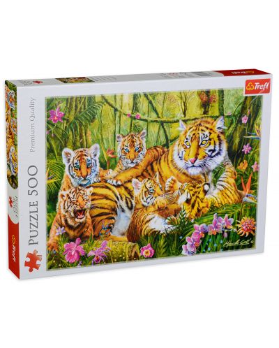 Slagalica Trefl od 500 dijelova - Obitelj tigrova, Marcello Corti - 1