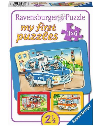 Moja prva slagalica Ravensburger od 3х6 dijelova - Životinje u akciji - 1