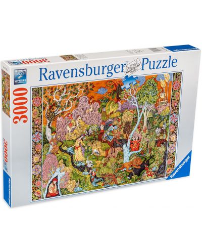 Slagalica Ravensburger od 3000 dijelova - Vrt Sunčevih znakova - 1