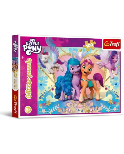 Briljantna slagalica Trefl od 100 dijelova - Shiny Ponies / Hasbro, My Little Ponies - 1