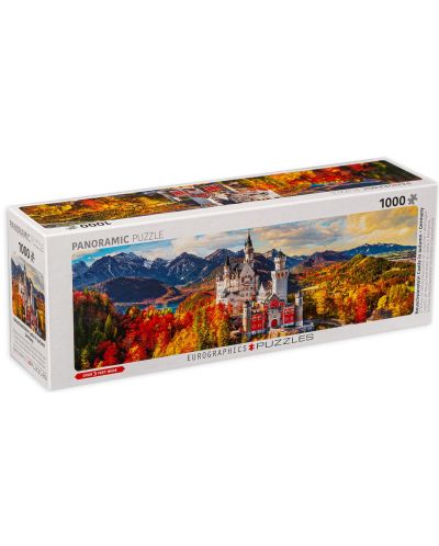 Panoramska slagalica Eurographics od 1000 dijelova - Dvorac Neuschwanstein u jesen - 1