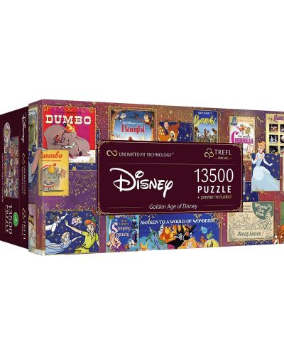 Slagalica Trefl od 13 500 dijelova - Zlatne godine Disneya - 1