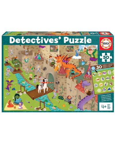 Puzzle Educa od 50 dijelova - Detektivi u dvorcu - 1