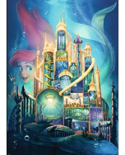 Slagalica Ravensburger od 1000 dijelova - Disneyjeva princeza: Ariel - 2