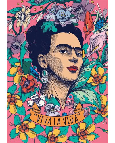 Slagalica Educa od 500 dijelova - Živi život, Frida Kahlo - 2