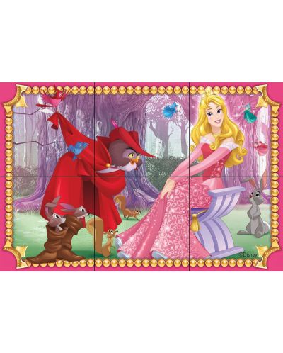 Slagalica s kockama Ravensburger od 6 dijelova - Disney princeze - 3