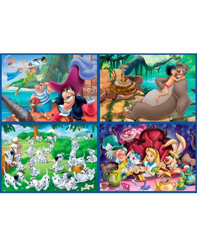 Slagalica Educa 4 u 1 - Peter Pan, Alisa, Mawgli , 101 Dalmatinac - 2