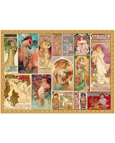 Slagalica Grafika od 3000 dijelova - Alphonse Mucha, kolaž - 2