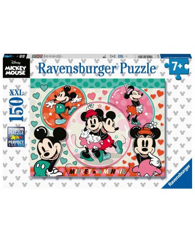 Slagalica Ravensburger od 150 dijelova XXL - Mickey Mouse i Minnie Mouse - 1