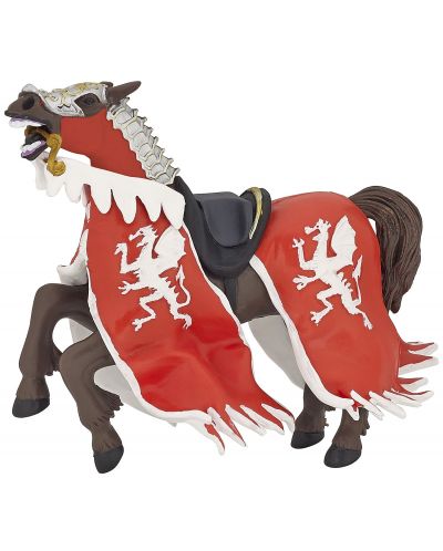 Figurica Papo The Medieval Era – Konj viteza Crvenog zmaja - 1