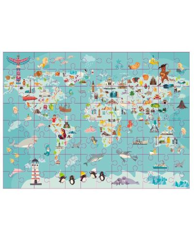 Slagalica Grafix od 96 dijelova - Karta svijeta - 2