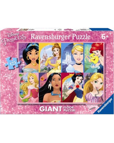 Slagalica za pod Ravensburger od 125 dijelova - Disneyeve princeze - 1