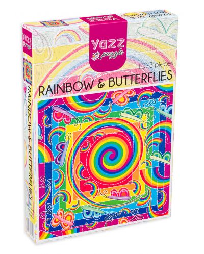 Slagalica Yazz Puzzle od 1023 dijela - Duga i leptiri - 1