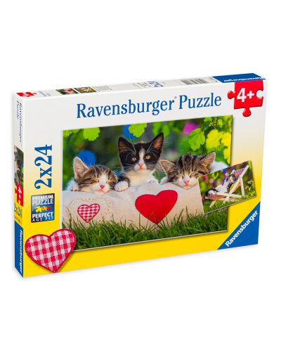Slagalica Ravensburger od 2 x 24 dijela - Spavajući mačići  - 1