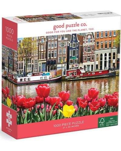 Slagalica Good Puzzle od 1000 komada - Cvijeće u Amsterdamu - 1