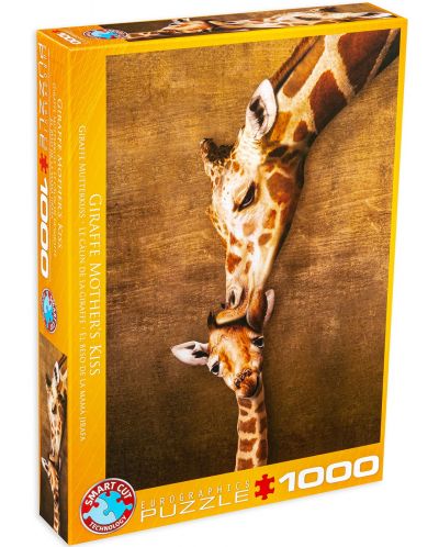Slagalica Eurographics  od 1000 dijelova - Poljubac majke žirafe - 1