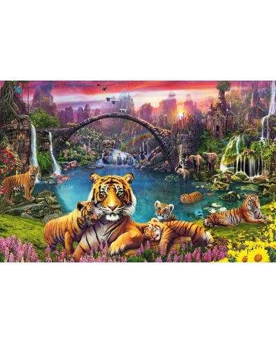 Puzzle Ravensburger od 3000 dijelova - Tigar u raju - 2