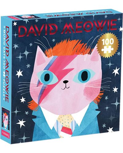 Slagalica Galison od 100 dijelova - David Meow - 1