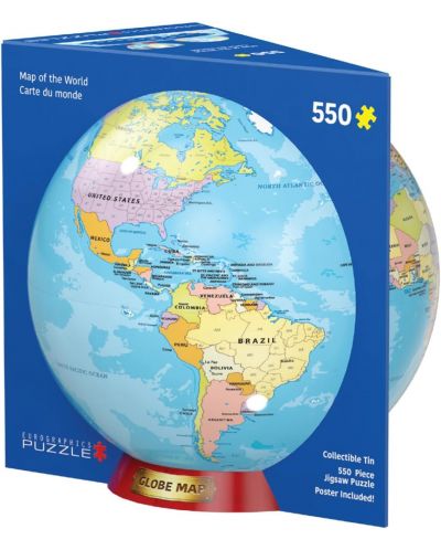 Slagalica Eurographics od 550 dijelova - Karta svijeta - 1