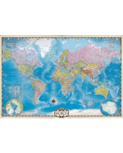 Slagalica Eurographics od 2000 dijelova - Karta svijeta ​ - 2