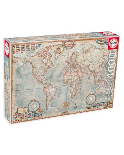 Slagalica Educa od 4000 dijelova - Karta svijeta - 1