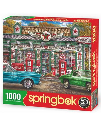 Slagalica Springbok od 1000 dijelova - Auto servis - 1