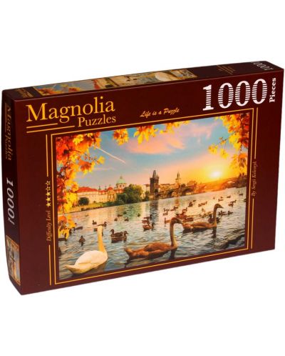 Slagalica Magnolia od 1000 dijelova - Labudovi kod Charles Bridge - 1