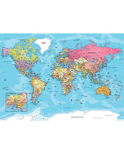 Slagalica Eurographics od 550 dijelova - Karta svijeta - 2