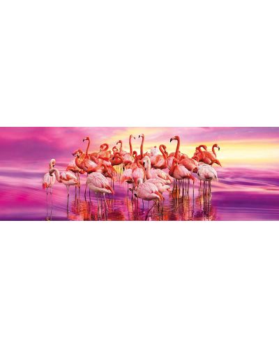 Panoramska slagalica Clementoni od 1000 dijelova - Ples ružičastih flamingosa - 2