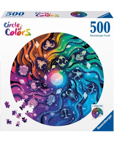 Slagalica Ravensburger od 500 dijelova -  Circle of Colors: Astrologija - 1
