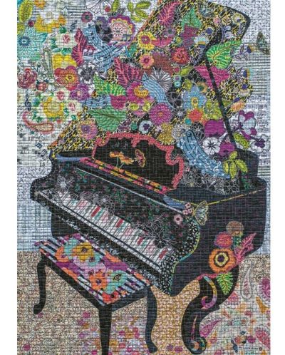 Slagalica Heye od 1000 dijelova - Klavir s cvijećem - 2