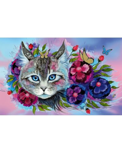 Slagalica Ravensburger od 200 dijelova - Mačka u cvijeću - 2