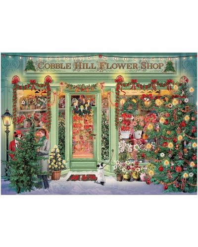 Slagalica Cobble Hill od 1000 dijelova - Božićna cvjećarna - 2