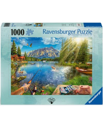 Slagalica Ravensburger od 1000 dijelova - Život na jezeru - 1