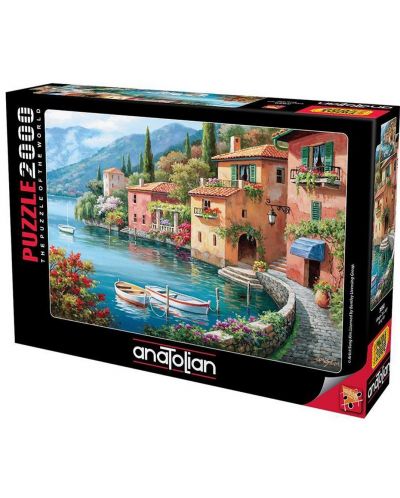 Puzzle Anatolian od 2000 dijelova - Selo na jezeru  - 1