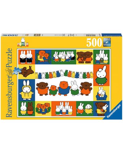 Slagalica Ravensburger od 500 dijelova - Portreti Miffy - 1