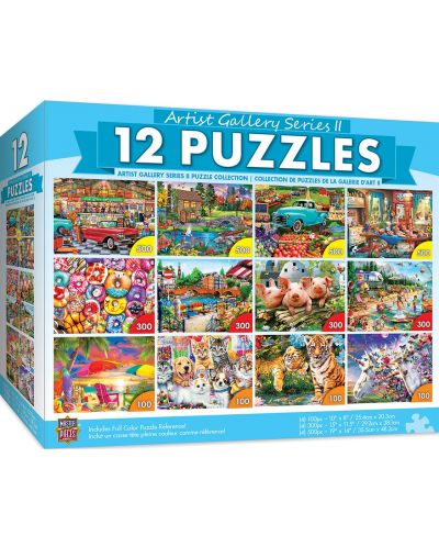 Puzzle Master Pieces 12 u 1 - Artist Gallery II 12 pack bundle - 1