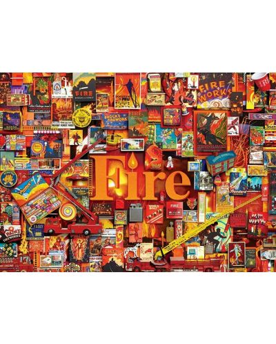 Puzzle Cobble Hill od 1000 dijelova - Kolaži u vatreno crvenoj boji - 2
