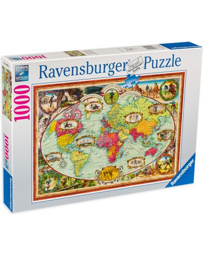 Slagalica Ravensburger od 1000 dijelova - Geografska karta - 1