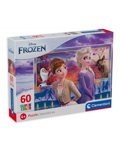 Slagalica Clementoni od 60 dijelova - Anna, Elsa i prijatelji, Zamrznuto kraljevstvo 2 - 1
