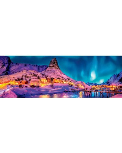 Panoramska slagalica Clementoni od 1000 dijelova - Šarena noć oko Lofotskih otoka - 2