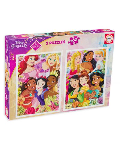 Slagalica Educa od 2 x 500 dijelova - Disney princeze - 1