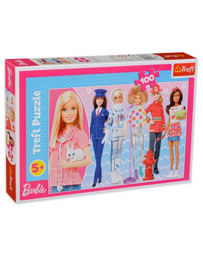 Slagalica Trefl od 100 dijelova -Barbie, možeš biti što god želiš - 1