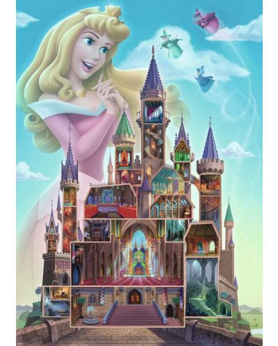Slagalica Ravensburger od 1000 dijelova - Disney: Palača Trnoružice - 2